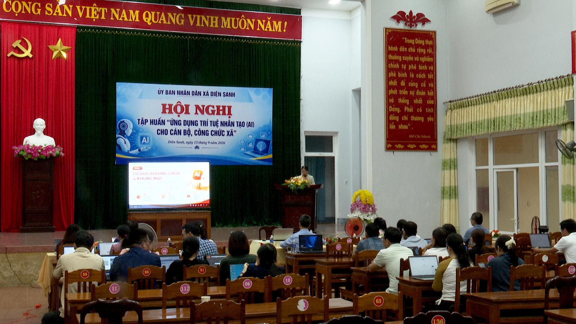 Tổ chức lớp tập huấn “ứng dụng trí tuệ nhân tạo (AI) cho cán bộ, công chức xã”