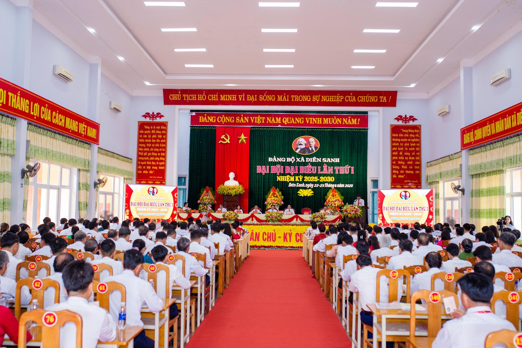 Đại hội Đại biểu Đảng bộ xã Diên Sanh lần thứ I, nhiệm kỳ 2025 – 2030