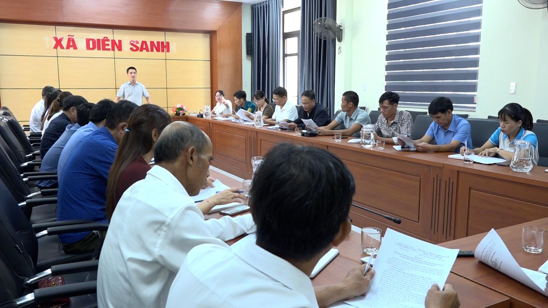 Hội nghị trực báo các Trưởng thôn, Khóm, Khu dân cư xã Diên Sanh