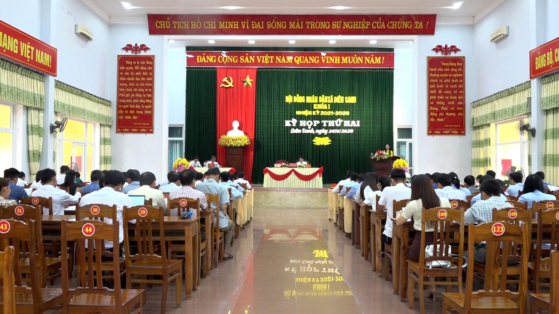 Kỳ họp thứ 2, HĐND xã Diên Sanh khóa I thông qua 7 Nghị quyết quan trọng